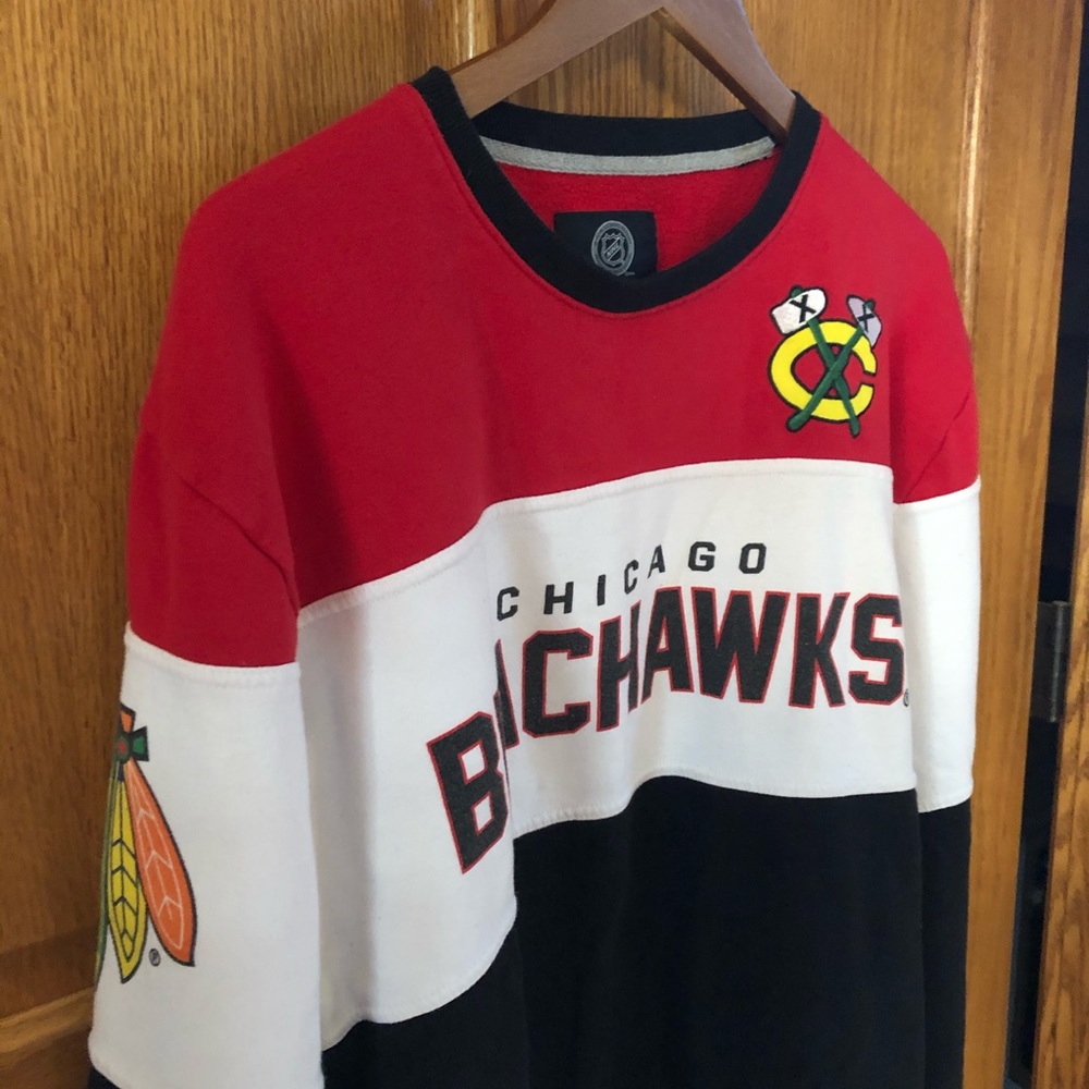 Chicago Blackhawks Mens Crewneck Sweatshirt S XL - Picture 3 of 7